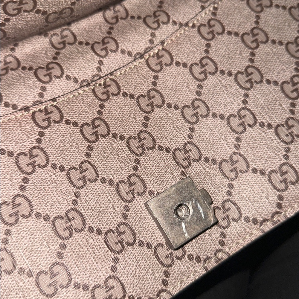 Gucci Tan Floral Shoulder Bag - Picture 3 of 6